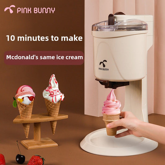 Banni Rabbit Home Ice Cream Maker Small Mini Fully Automatic Sweet Cone Ice Cream Machine Homemade Ice Cream Cone Maker