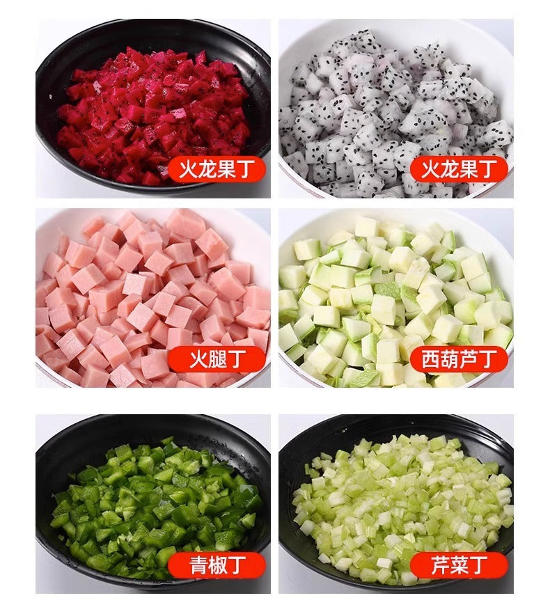 Commercial Vegetable Cutter Multifunctional Fully Automatic Dicing and Shredding Machine for Vegetables Carrots Potatoes Slicer for Foreign Trade and Cross-border