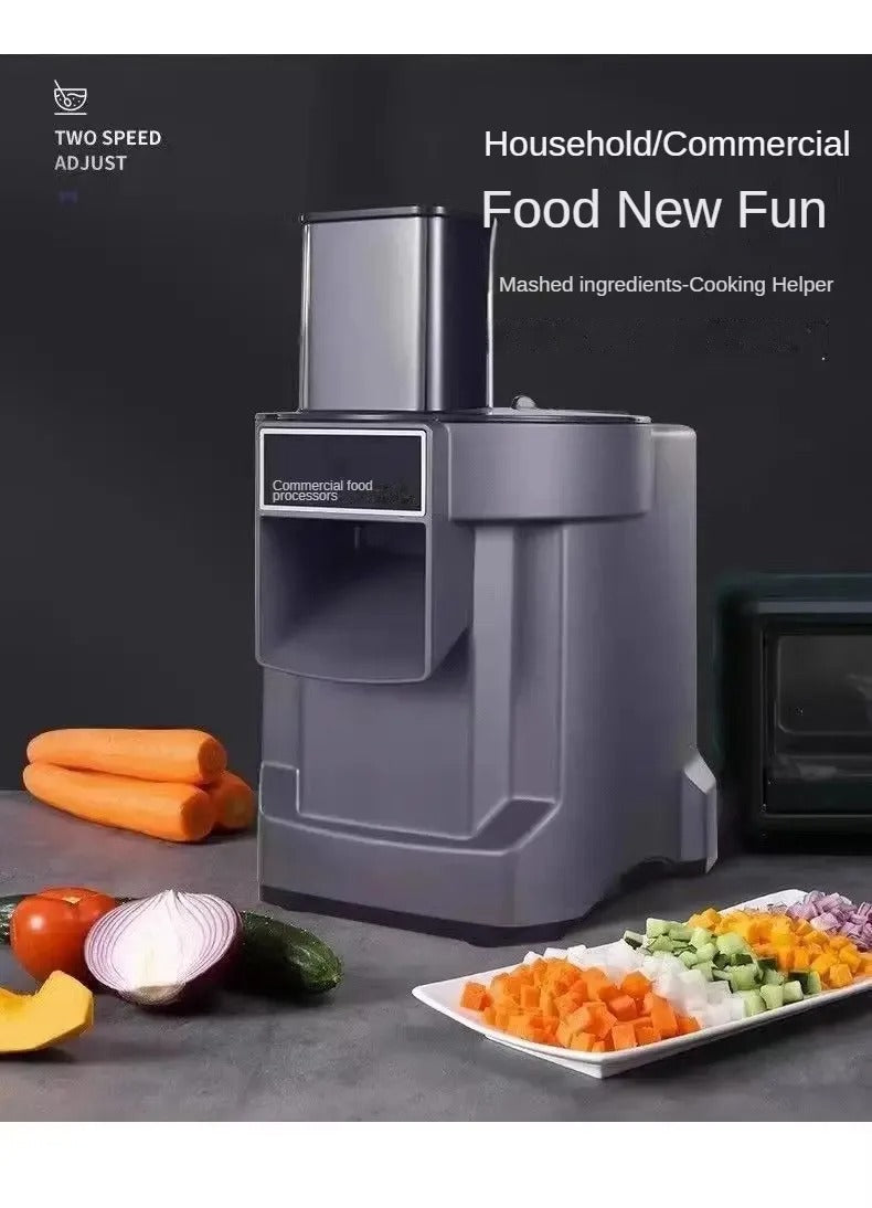 Commercial Vegetable Cutter Multifunctional Fully Automatic Dicing and Shredding Machine for Vegetables Carrots Potatoes Slicer for Foreign Trade and Cross-border