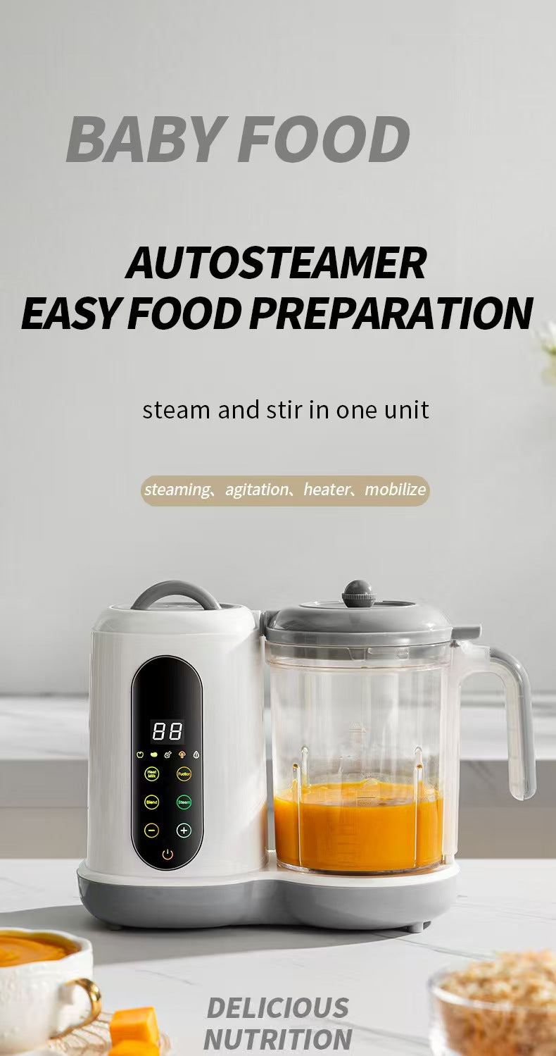 Cross-Border Hot-Selling Multi-Functional Baby Food Processor Automatic Blender Steamer Small Size