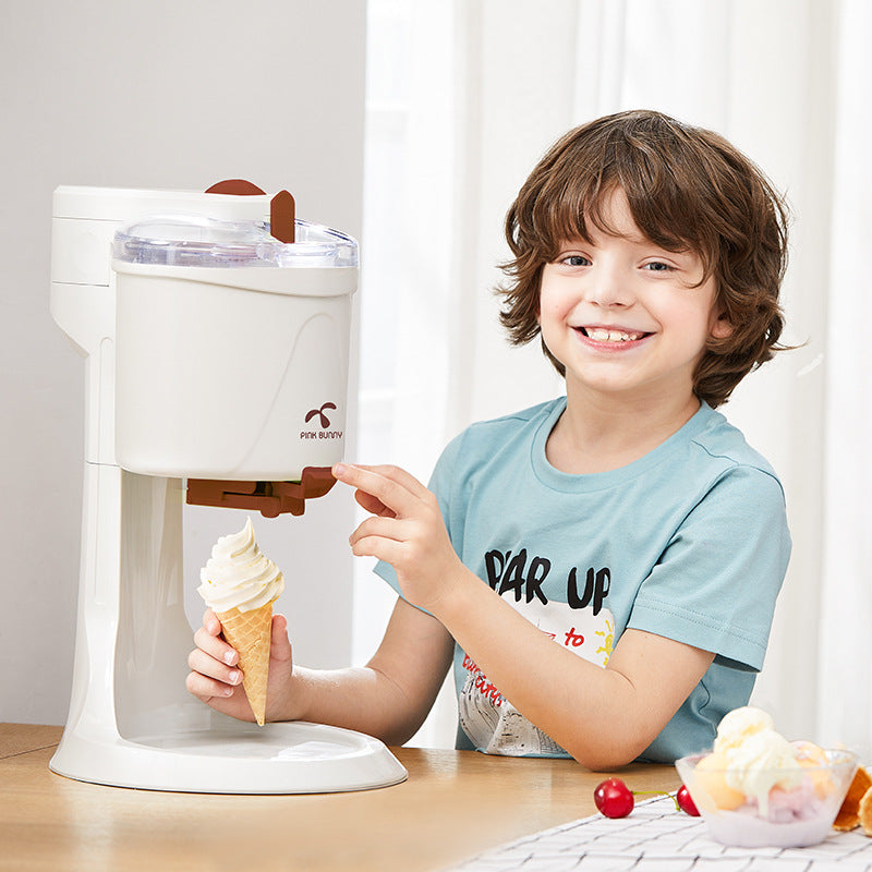 Banni Rabbit Home Ice Cream Maker Small Mini Fully Automatic Sweet Cone Ice Cream Machine Homemade Ice Cream Cone Maker