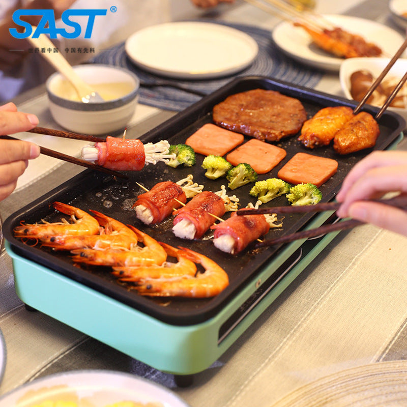 SAST Electric Grill for Home Use, Smokeless Indoor Barbecue Grill, Electric Grill Pan, Skewer Grill, Home Meat Grill218