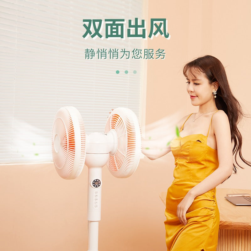 360Double-Headed Rotating Fan Household Fan Remote Control Double-Sided Floor Fan Foreign Trade Cross-Border Fan110V/220V