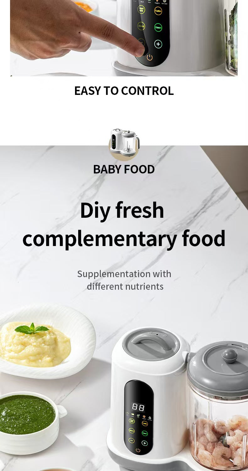 Cross-Border Hot-Selling Multi-Functional Baby Food Processor Automatic Blender Steamer Small Size